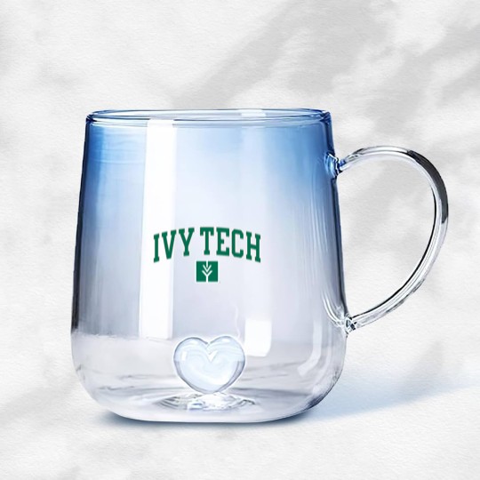 Discover ivy tech arch over gray officially licensed Gradient Glass Mugs