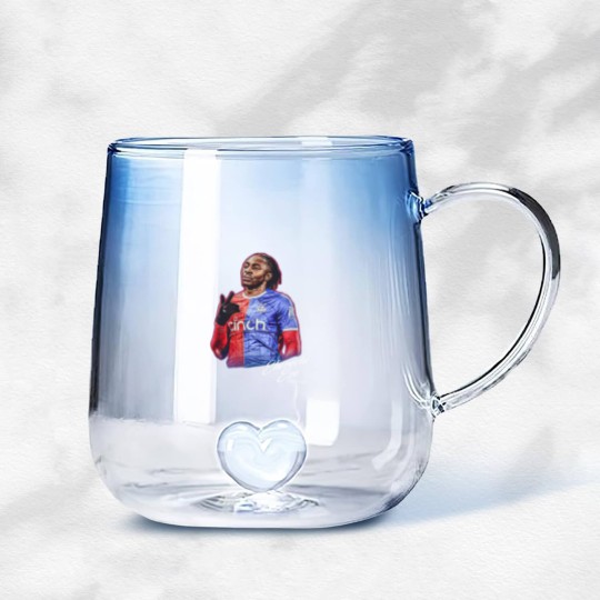 Discover Eberechi Eze Gradient Glass Mugs, Crystal Palace Gradient Glass Mugs, Soccer Gradient Glass Mugs