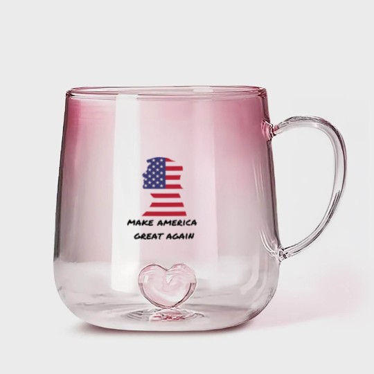Discover DONALD TRUMP FOR PRESIDENT - Make America Great Again - Gradient Glass Mugs