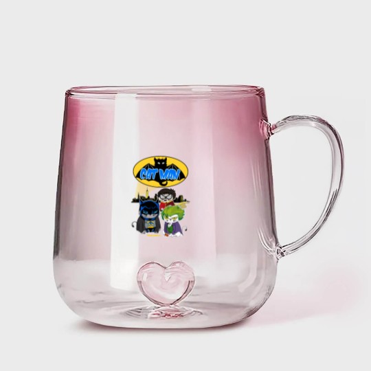 Discover Catman - Cat - Gradient Glass Mugs