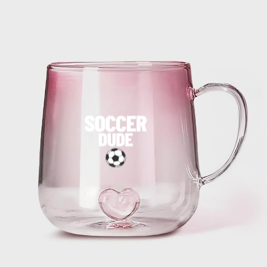 Discover Soccer Dude Men's Soccer Fan Gift Soccer Dude Gradient Glass Mugs