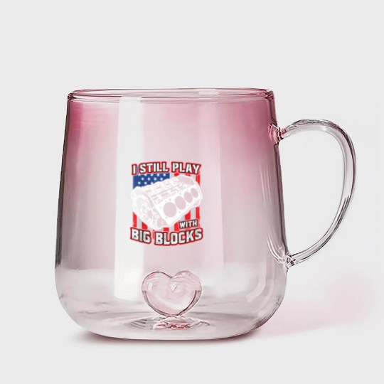 Discover I still play with big blocks - Car Mechanic Enthusiast Gear Gradient Glass Mugs
