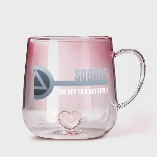 Discover Sobriety Key - Sobriety - Gradient Glass Mugs