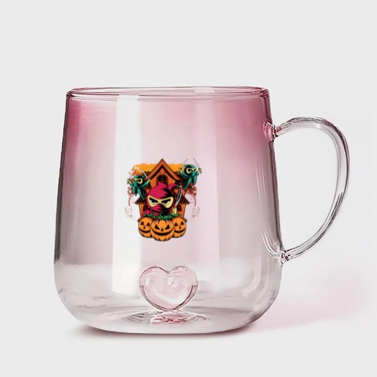 Discover Halloween Ninja Costume Pumpkin Cute Ninja Kids Gradient Glass Mugs