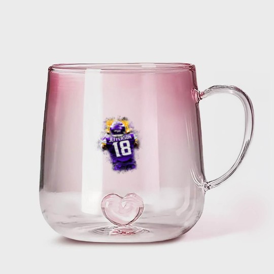 Discover Jefferson - Justin Jefferson - Gradient Glass Mugs