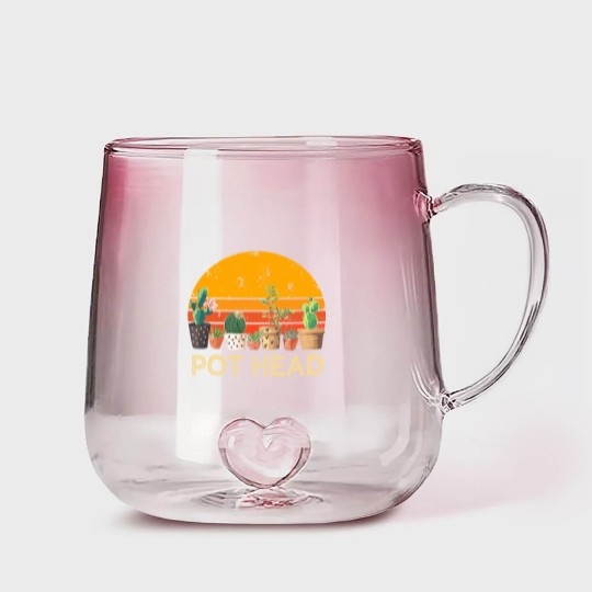 Discover Pot Head Stone Flowers Gradient Glass Mugs