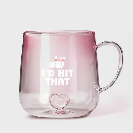 Discover Bowling Gradient Glass Mugs - I'd Hit That - Vintage - Gift For Bowlers Gradient Glass Mugs