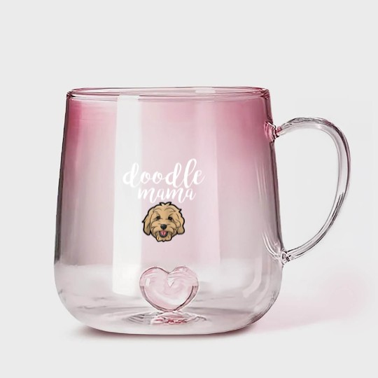 Discover Goldendoodle Mama Doodle Mom Cute Goldendoodle Gift Gradient Glass Mugs