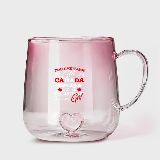 Discover Canadian Girl Women Gifts Maple Leaf Canada Gradient Glass Mugs