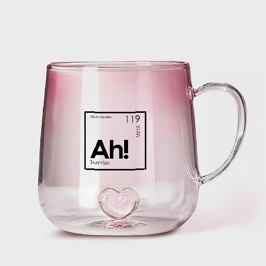 Discover Ah! The Element of Surprise Funny Periodic Table Gradient Glass Mugs