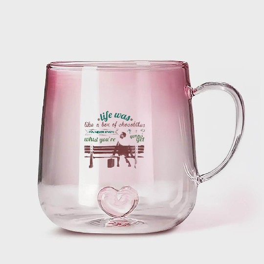 Discover Life is Like A Box of Chocolates  Unisex Gradient Glass Mugs