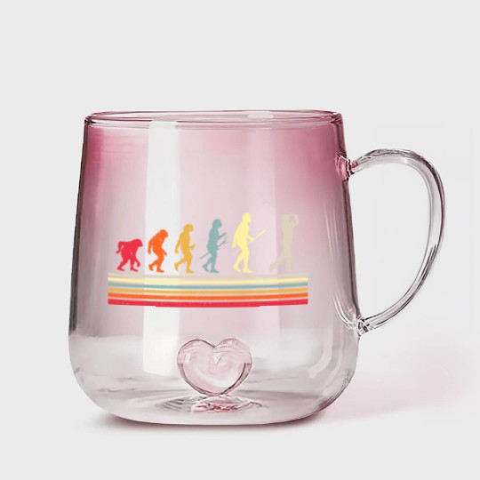 Discover Retro Golf Evolution Gift For Golfers & Golf Players Gradient Glass Mugs