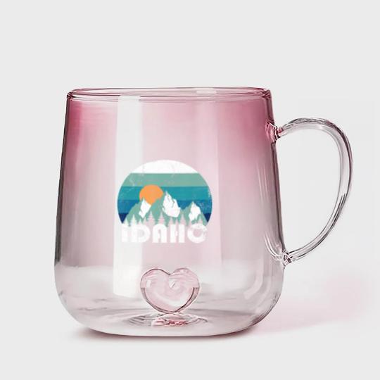 Discover Idaho State Retro Vintage Gradient Glass Mugs
