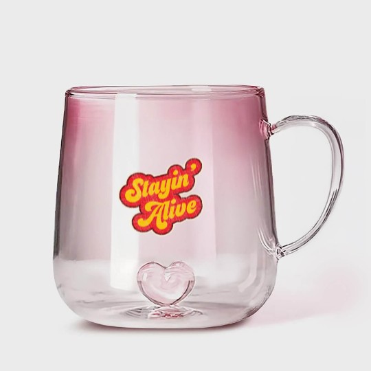 Discover Stayin'  Alive Gradient Glass Mugs