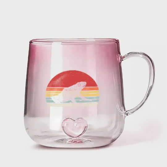 Discover Vintage Retro Poison Dart Frog Gradient Glass Mugs