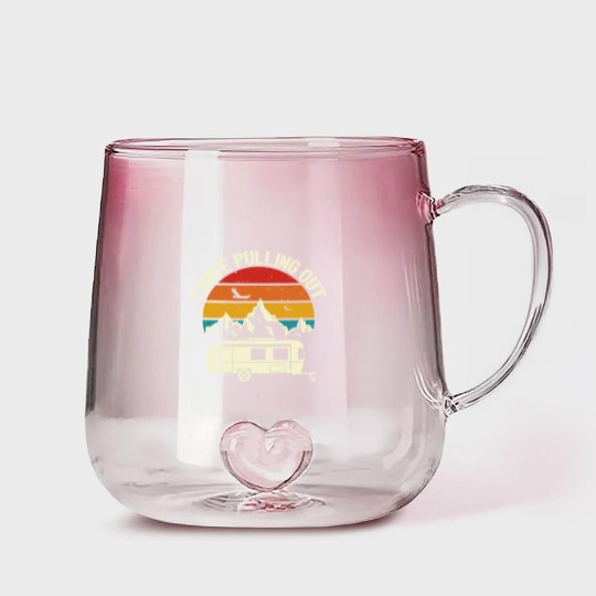 Discover Retro Vintage Mountains I Hate Pulling Out Funny Camping Gradient Glass Mugs