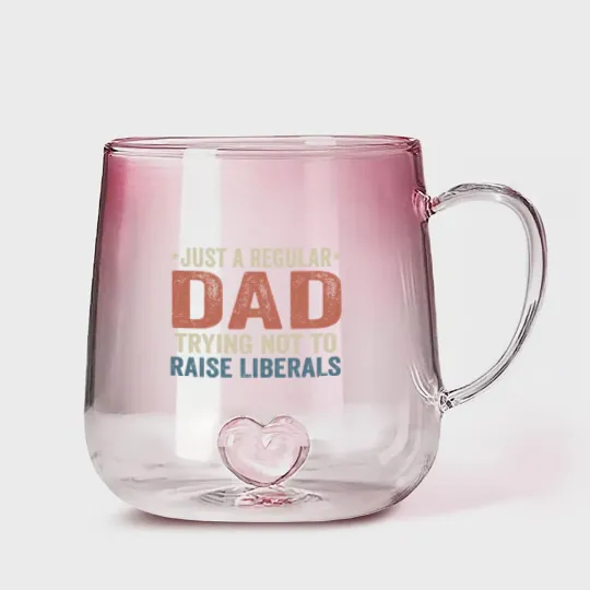 Discover Republican Just A Regular Dad Trying Not To Raise Liberals Gradient Glass Mugs