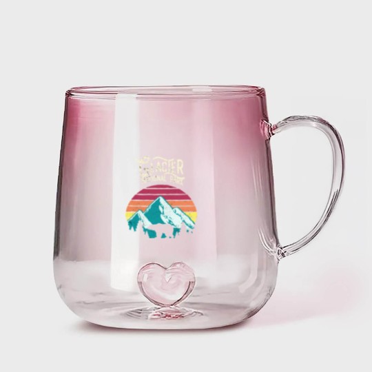 Discover Vintage Glacier National Park Mountain Bear Sweat Gradient Glass Mugs