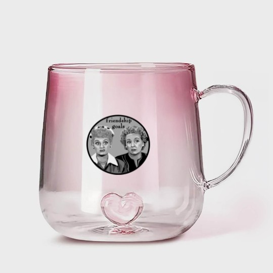Discover Friendship Goals - Lucy And Ethel - Gradient Glass Mugs