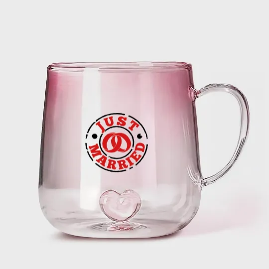 Discover Just Married Gradient Glass Mugs