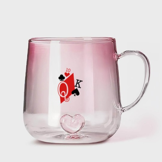 Discover playing cards Gradient Glass Mugs
