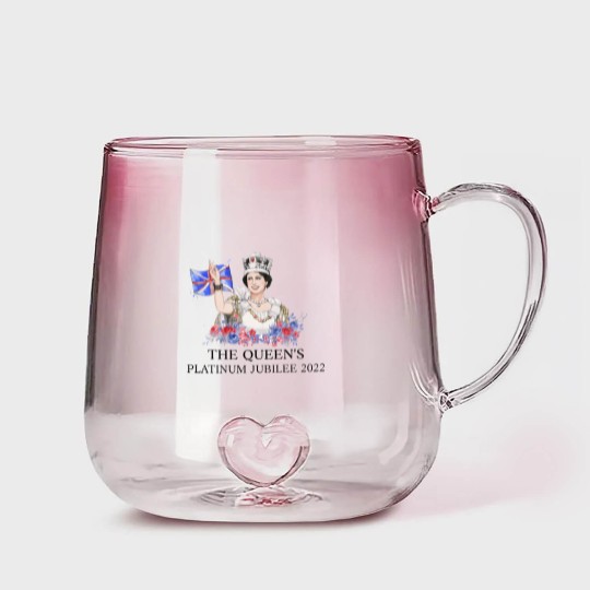 Discover Queen Elizabeth II Platinum Jubilee 1952-2022 CELIBRATION Gradient Glass Mugs  Union Jack Gradient Glass Mugs The Queen's Crown Royal Gradient Glass Mugs
