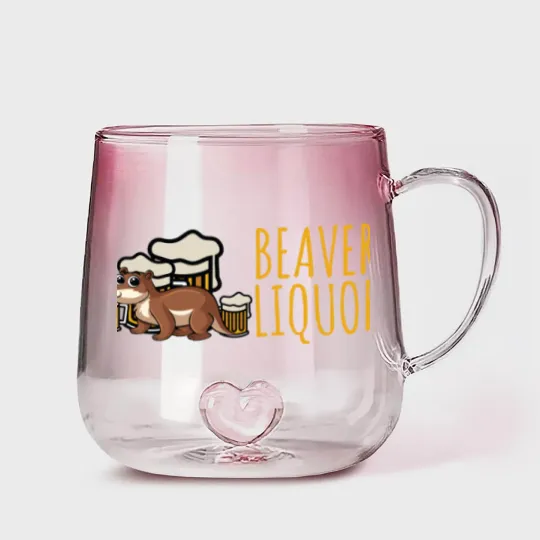 Discover Funny Beaver Liquor Animal Pun Beer Lover Drinking Gradient Glass Mugs