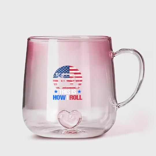 Discover Golf Cart This Is How I Roll USA Flag Golfer 4th Of July Gradient Glass Mugs