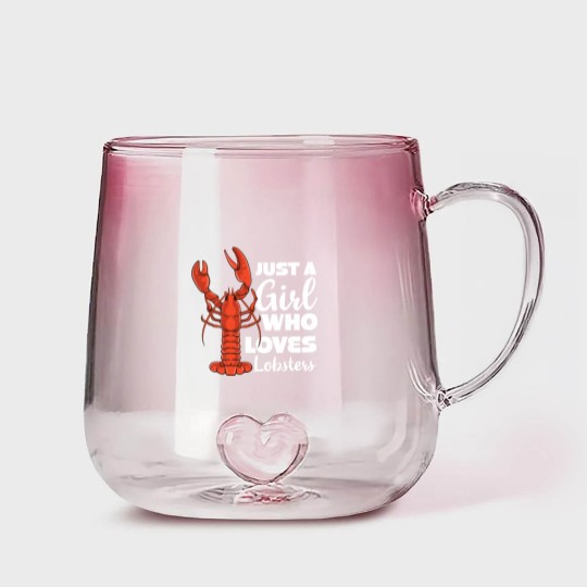 Discover Just a Girl Who Loves Lobsters Lobster Seafood Gradient Glass Mugs