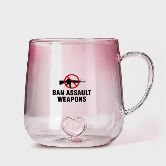 Discover Ban assault weapons Gradient Glass Mugs