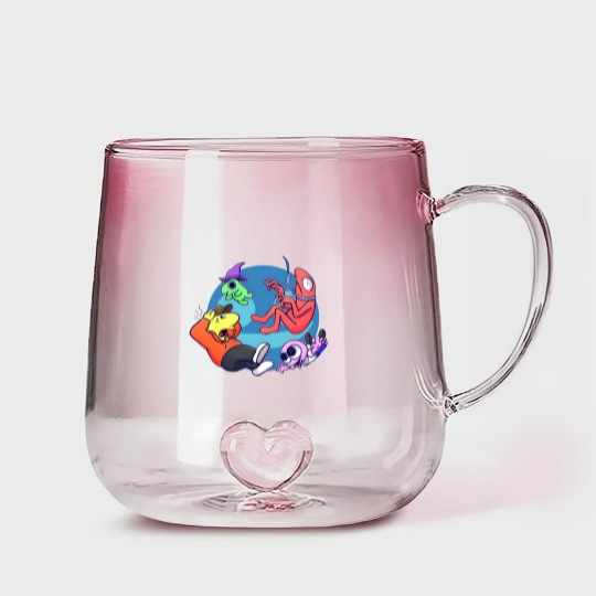 Discover The smiling friends are here! Classic Gradient Glass Mugs