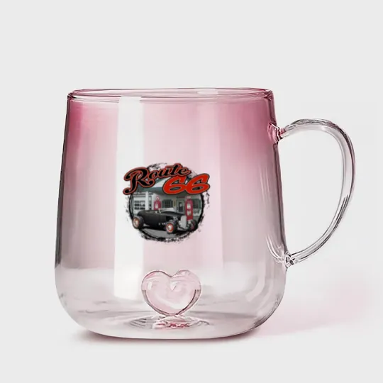 Discover Route 66 Station Gradient Glass Mugs