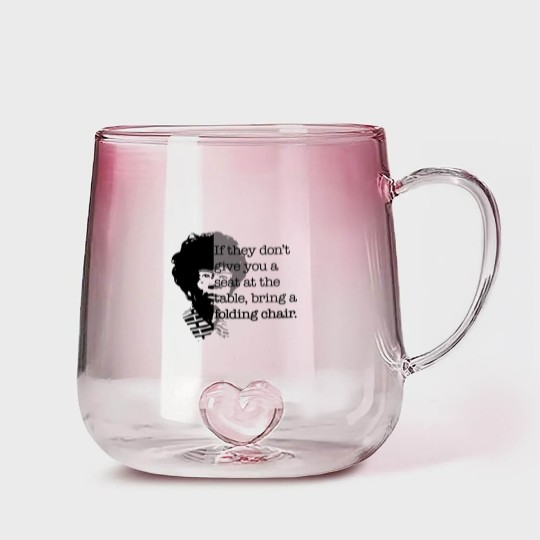 Discover Folding Chair Quote Shirley Chisholm Meme Icon Gift Gradient Glass Mugs