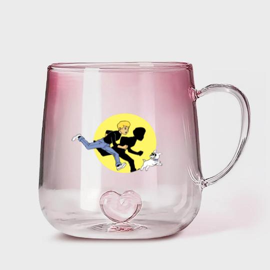 Discover Double Tin Quest - Jonny Quest - Gradient Glass Mugs