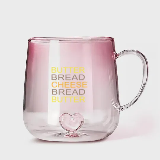 Discover Butter Bread Cheese Gradient Glass Mugs