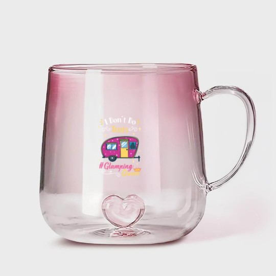 Discover Glamping Queen Camping Grandma Gradient Glass Mugs