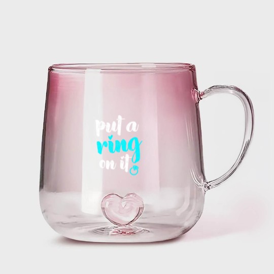 Discover Put a ring on it Gradient Glass Mugs