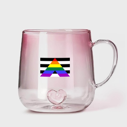Discover Straight Ally Pride Flag  Essential Gradient Glass Mugs