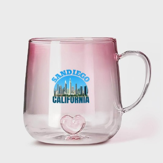 Discover San Diego California Gradient Glass Mugs