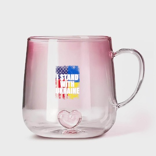 Discover Ukrainian Lover I Stand With Ukraine Gradient Glass Mugs