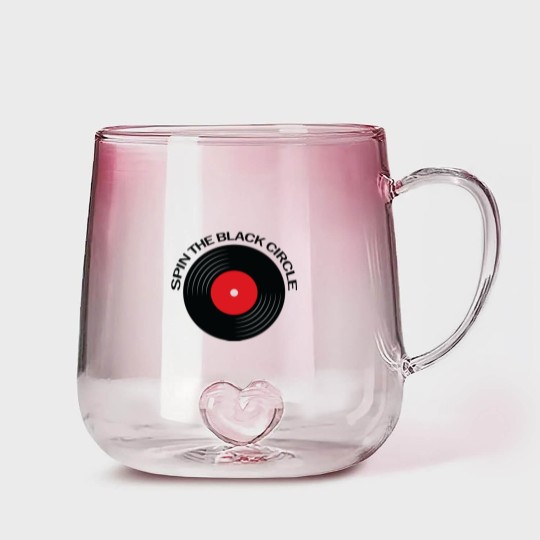 Discover Spin the black Circle - music lover quote - Spin The Black Circle - Gradient Glass Mugs