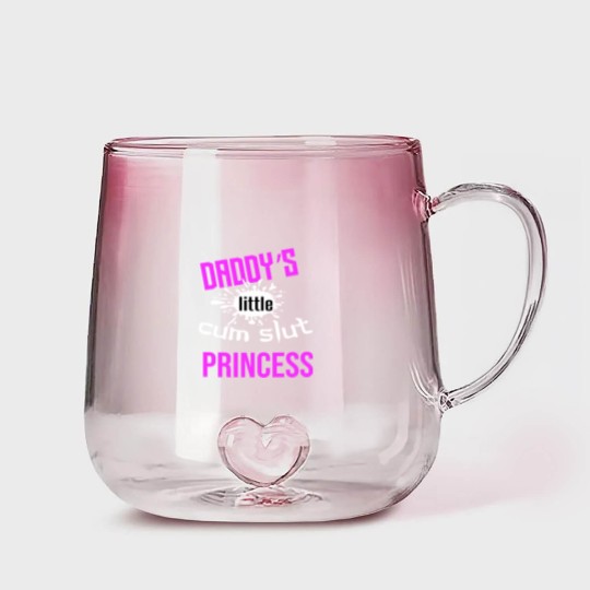 Discover Daddy's Little Cum Slut Princess Gradient Glass Mugs