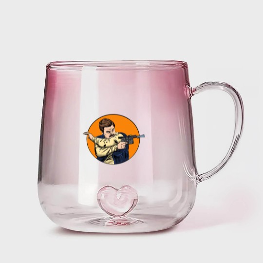 Discover Ron Solo - Ron Swanson - Gradient Glass Mugs