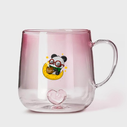 Discover Coffee Panda Gradient Glass Mugs