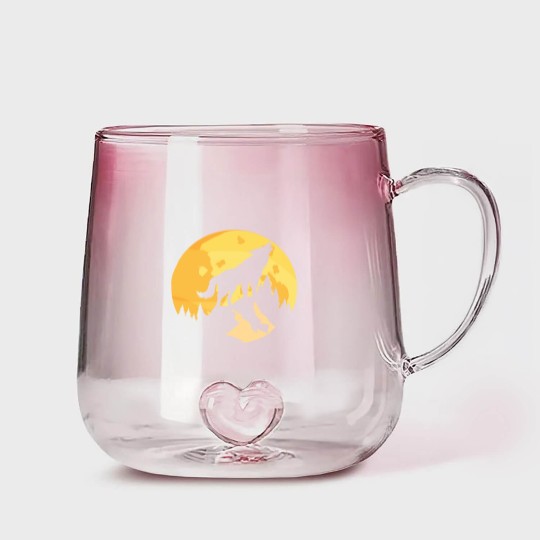 Discover wolf - Wolf - Gradient Glass Mugs