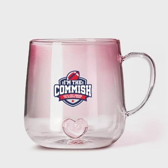 Discover 2020 Fantasy Football Commissioner Commish Always Right Gradient Glass Mugs