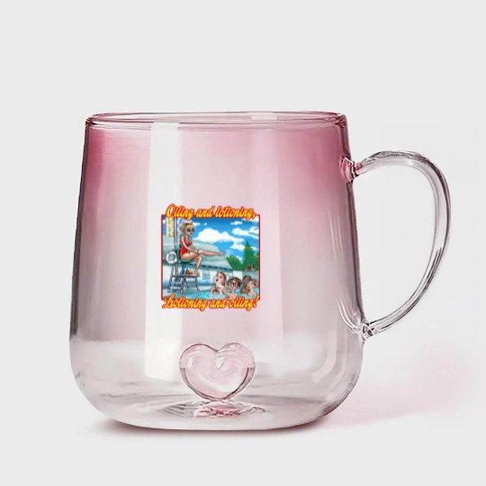 Discover Oiling and Lotioning - TEXT - The Sandlot - Gradient Glass Mugs