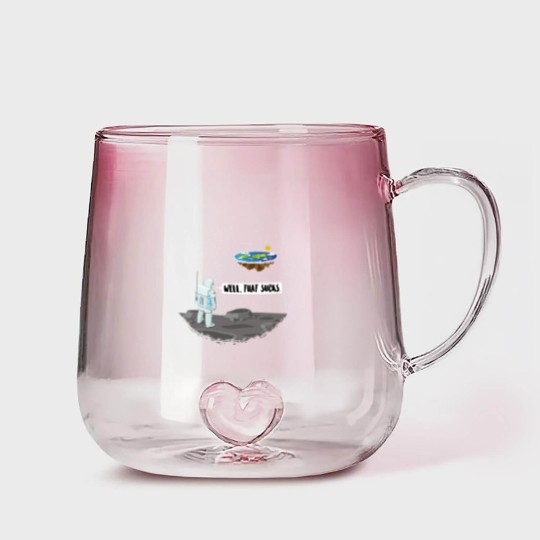 Discover Funny Flat Earth Astronaut - Well That Sucks Gradient Glass Mugs