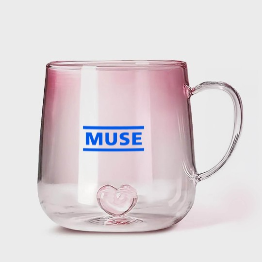 Discover Muse Unisex Gradient Glass Mugs: Dark Blue Logo