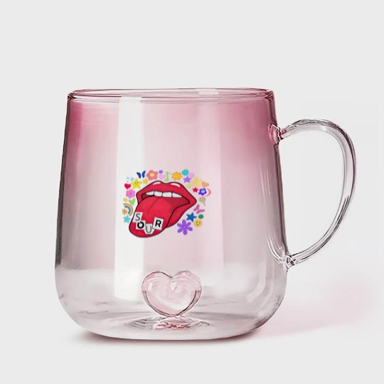 Discover Olivia Rodrigo Sour Tour 2022 Gradient Glass Mugs